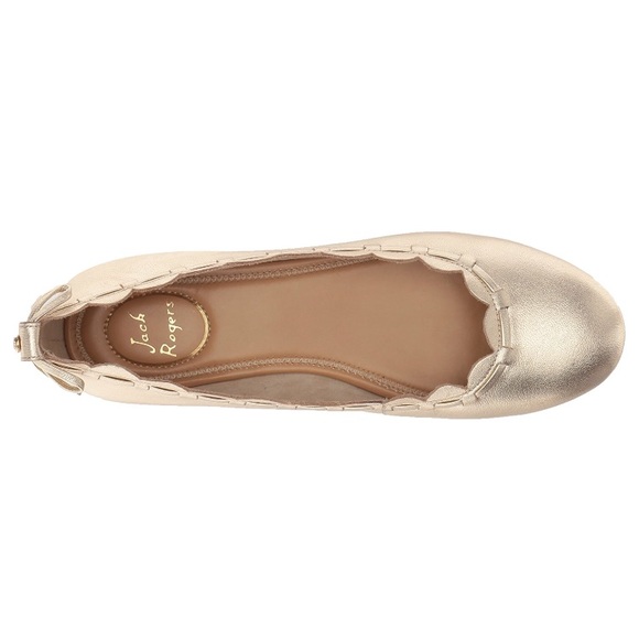 jack rogers // platinum scalloped ballet flats - Picture 6 of 7